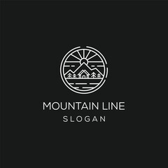 Minimalist mountain home logo design
