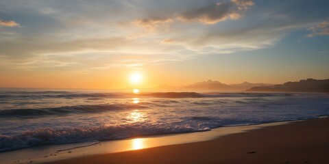 Fototapeta premium beautiful sunset at the beach