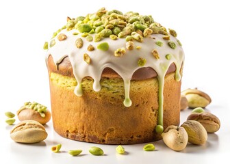 Artisan Pistachio & White Chocolate Panettone - Gourmet Italian Christmas Cake