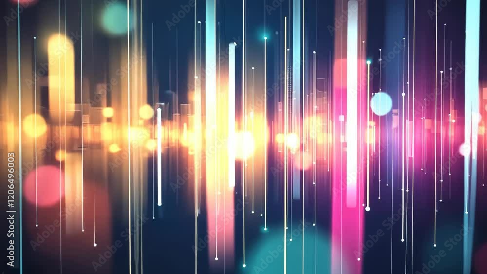 Poster colorful abstract background with vibrant light streaks and patterns