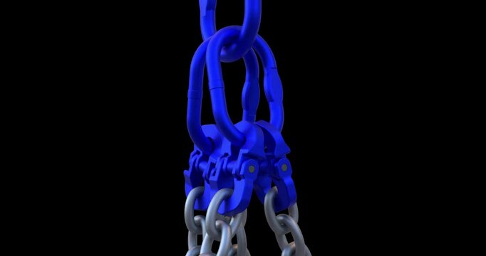 4 Leg Chain Sling; Industrial Lifting and Rigging; Mechanical Chain link; Industrial safety chain