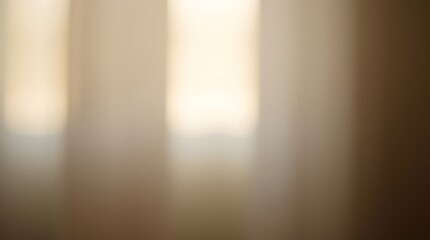 Soft light through sheer curtains.