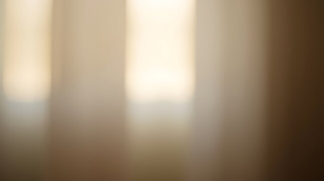 Soft light through sheer curtains.