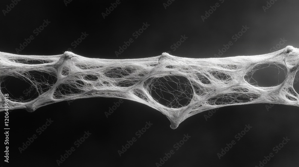 Poster intricate network mesh: abstract grayscale texture