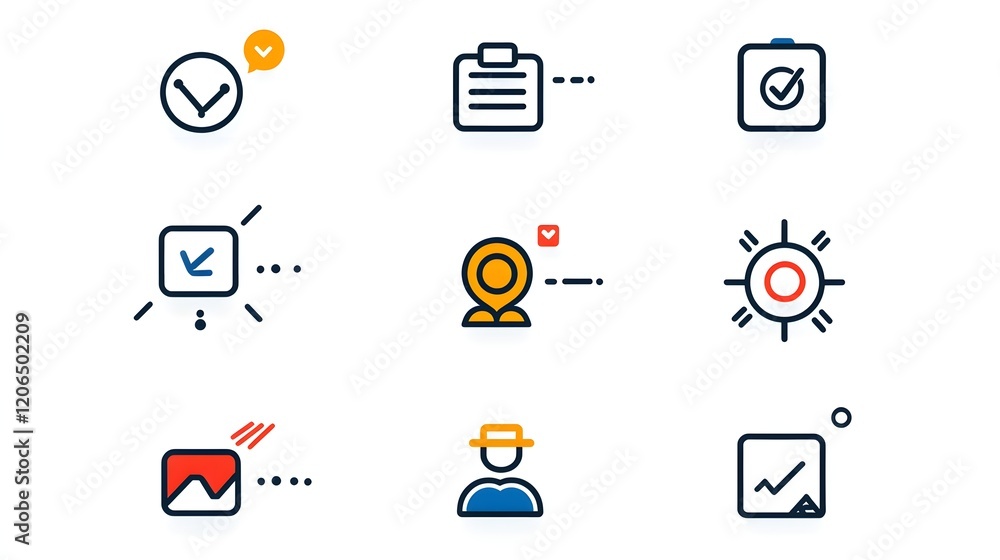 Poster Collection of Minimal Thin Line Art Icons Featuring Participants Groups and Organization Members with Simple Outlines and Modern Design   Perfect for Community Social and Workforce Themed Concepts and