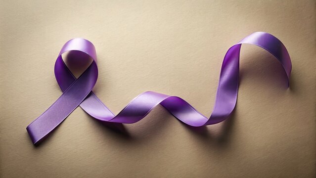 Minimalist Purple Ribbon: Epilepsy Awareness Brain Health Photography