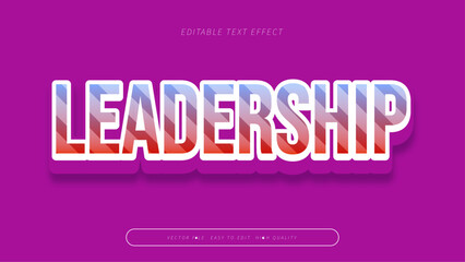 Obraz premium leadership editable text effect with blue red and purple bold gradient style