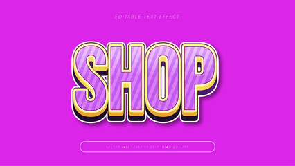 shop editable text effect with pink yellow and purple bold gradient style