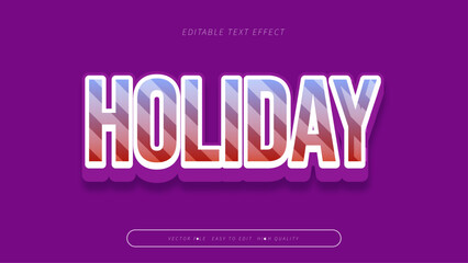 holiday editable text effect 3d gradient typography design