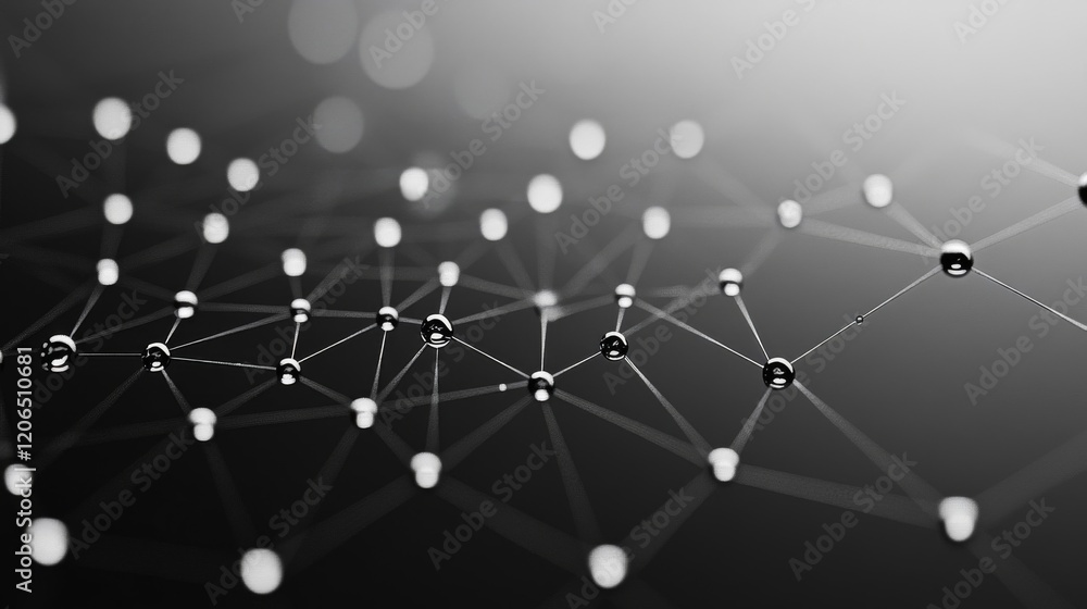Poster abstract network connections, digital data structure
