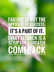 Inspirational life quote on blurry background.