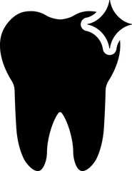 Clean Tooth Glyph Icon