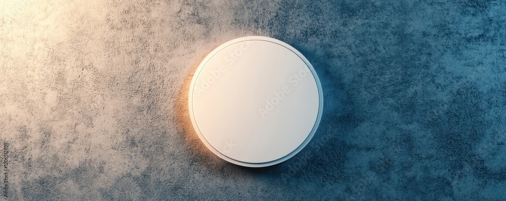 Poster minimalist circular design on textured background for creative projects.