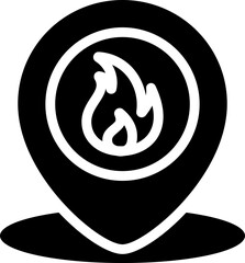 Fire Location Glyph Icon