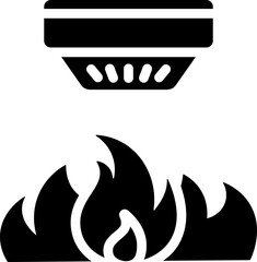 Fire Detector Glyph Icon