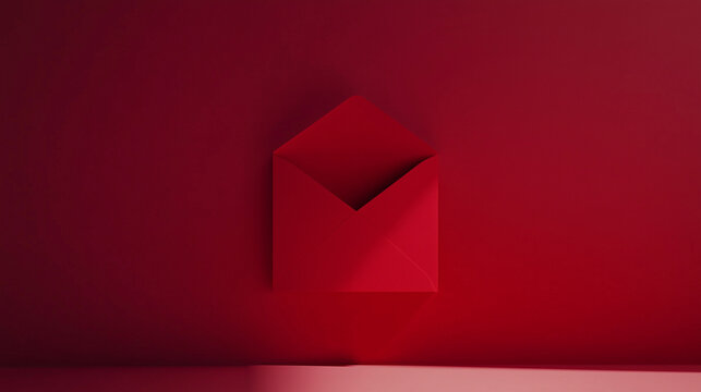 open red envelope on red background