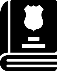 Police Book Glyph Icon