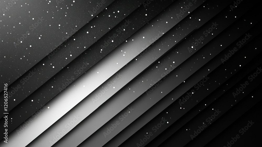 Poster abstract grayscale diagonal lines background with subtle sparkle effect, perfect for modern designs 