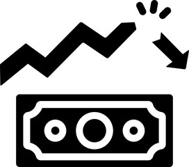 Cash Failure Glyph Icon