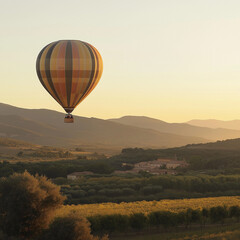 Obraz premium Unique Hot Air Balloon for Romantic Escapes Offering Scenic Views and Adventure