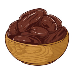 dates fruit, palm fruit or kurma vector