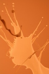 Abstract orange paint splash.