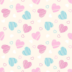 seamless background with hearts