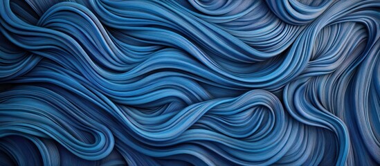 Abstract Blue Swirling Lines