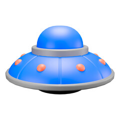 3d rendering illustration of UFO aircraft in space