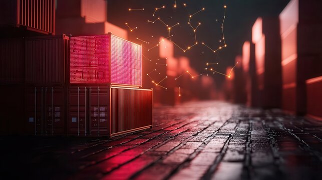 Freight containers with QR codebased tracking system, simplified cargo management, hightech logistics solutions