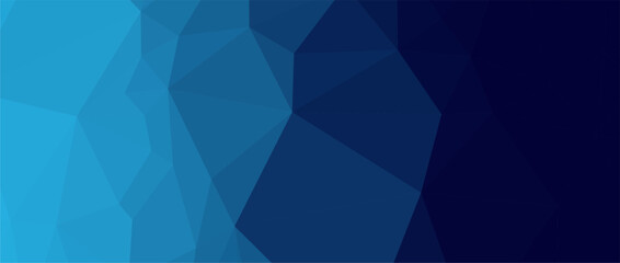Abstract gradient blue and dark blue polygon background. Graphic design