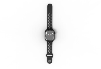smart watch top view with shadow 3d render