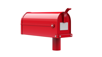 Red Mailbox 3D Render Post Office 