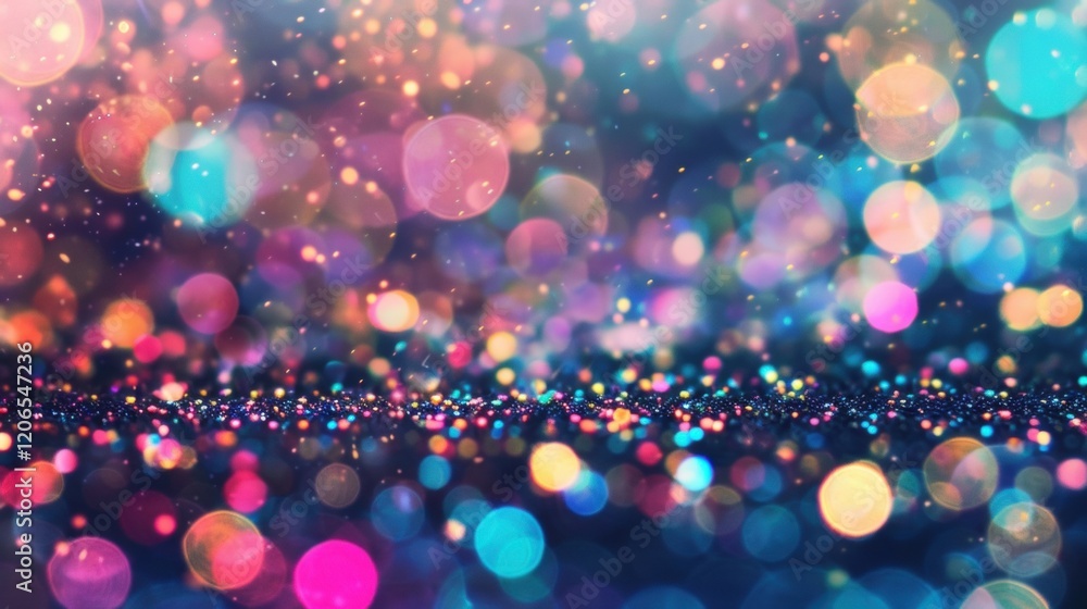 Poster a captivating assortment of colorful bubbles floats serenely against a dark backdrop, creating an en