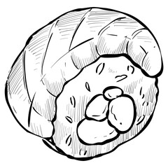 Sushi Roll handdrawn illustration