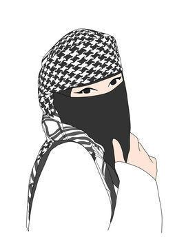 portrait of a person with a scarf