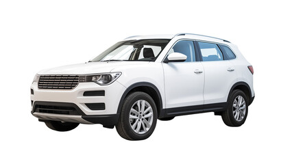 White Car on a transparent background