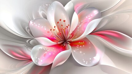 Fototapeta premium Delicate Pink and White Abstract Flower Blossom