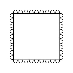 popular trend simple frame design. black line border design stock