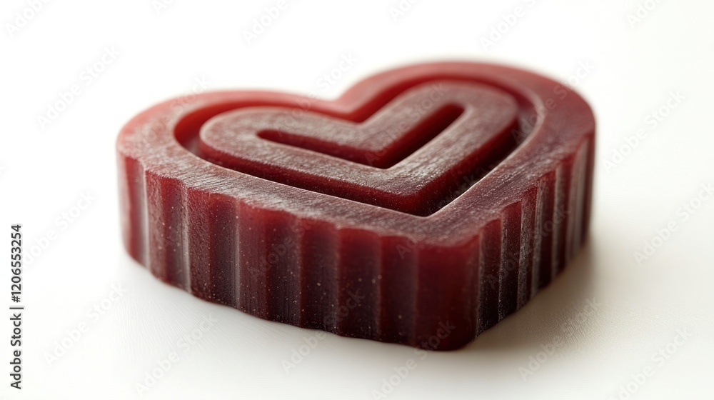 Aufkleber intricate heart-shaped object with layered swirling design and sparkly texture