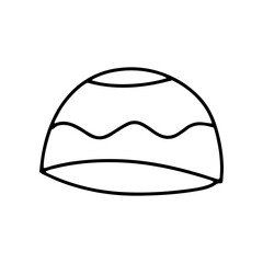 black handrawn islamic doodles element stock popular design