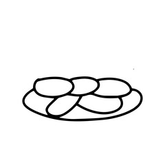 black handrawn islamic doodles element stock popular design