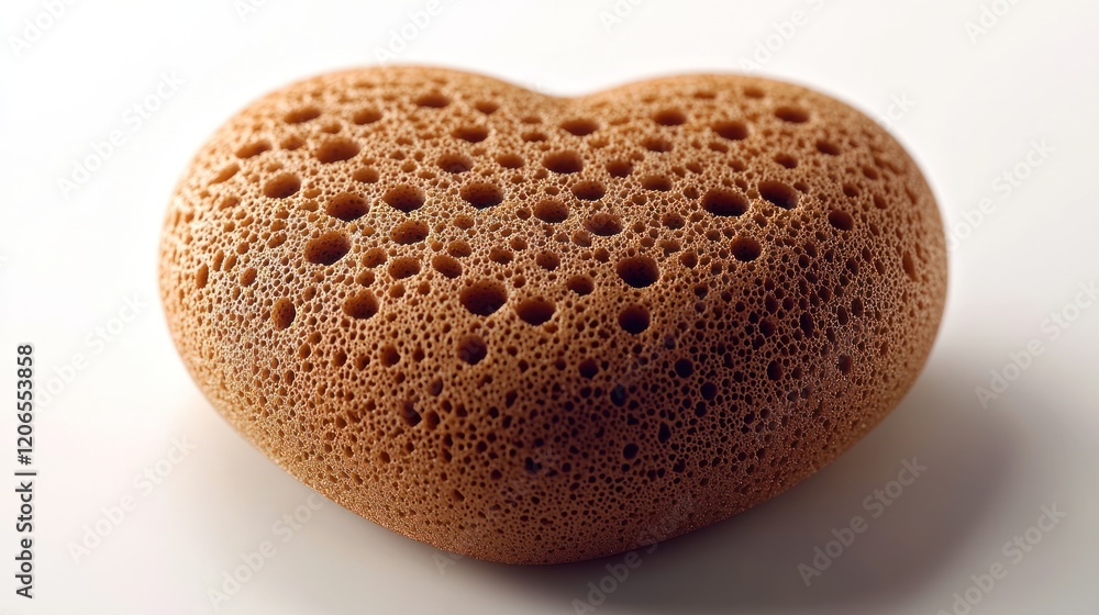 Aufkleber intricate heart-shaped textured object with small holes and subtle sparkle
