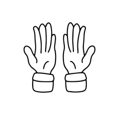 black handrawn islamic doodles element stock popular design