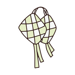 Doodles line art of ramadan kareem. eid fitr celebration element doodles stock. mudik, hampers, nastar, kue kering