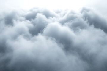 Obraz premium Aerial view of fluffy cumulus clouds.