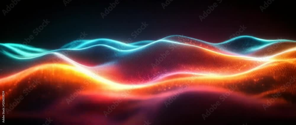 Aufkleber tech art abstract creative colorful fluid visual design