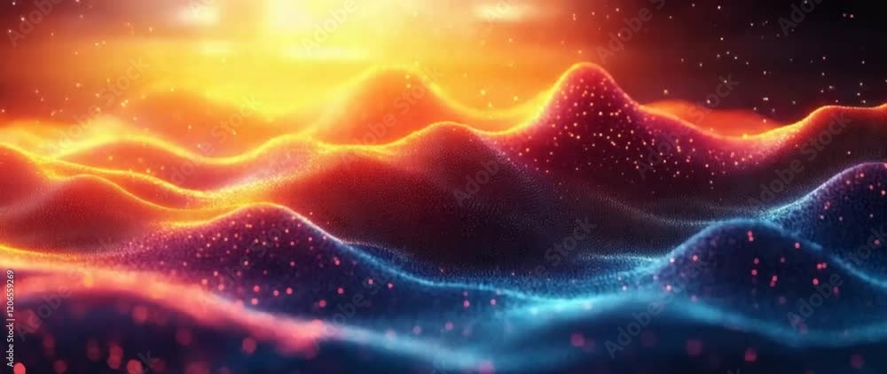 Poster tech art abstract creative colorful fluid visual design