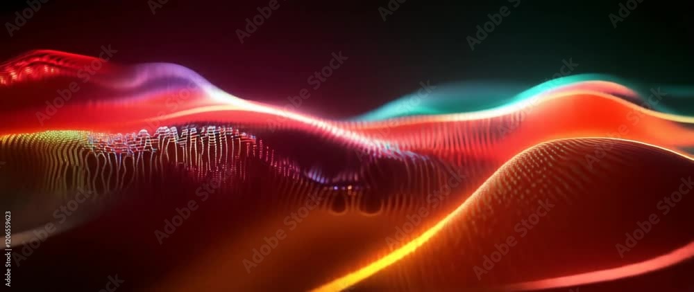 Poster tech art abstract creative colorful fluid visual design