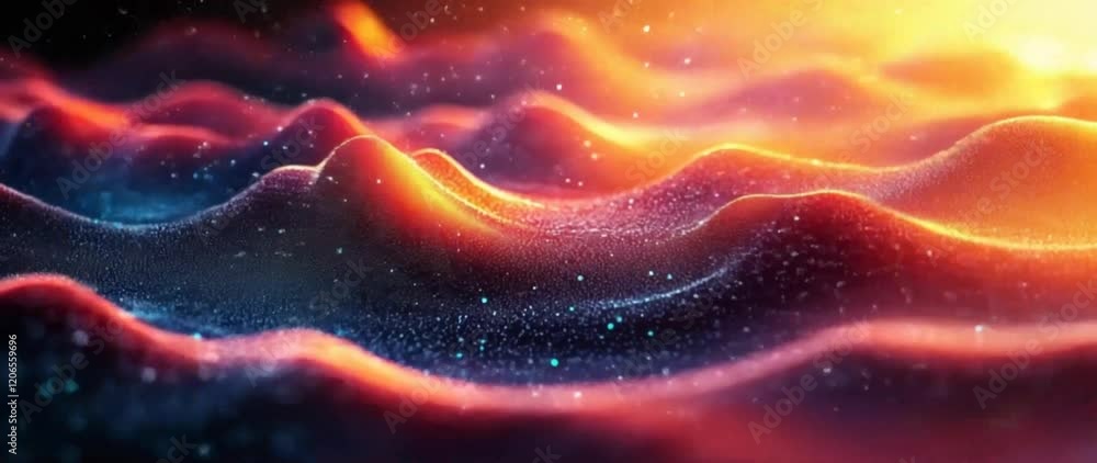Poster tech art abstract creative colorful fluid visual design